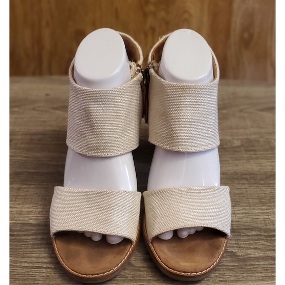 Toms Majora Platform City Heeled Sandals Women's Size 9 Beige - Picture 2 of 12
